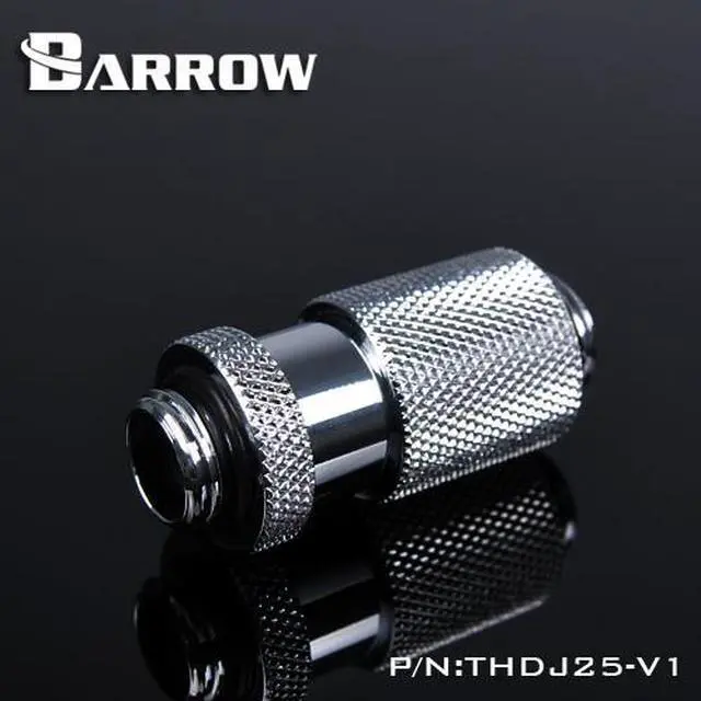 Main image of Barrow G1/4" 25mm Male to Male Extension Fitting with Micro Adjustment - Silver (THDJ25-V1-Silver)