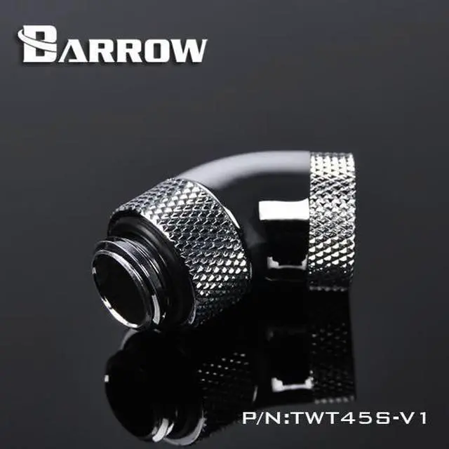 Main image of Barrow G1/4" 45 Degree Dual Rotary Adaptor Fitting - Silver (TWT45S-V1-Silver)