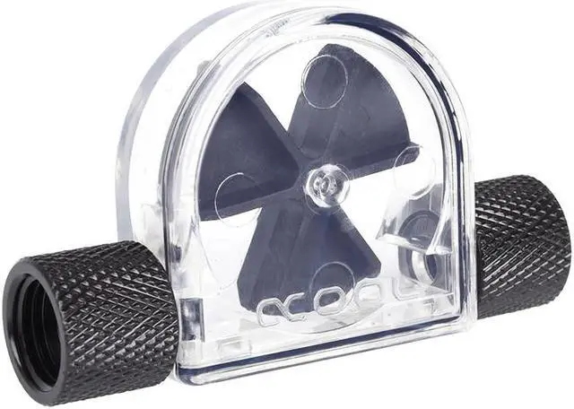 Main image of Alphacool Eisfluegel Flow Indicator, Black Fins, Clear Body