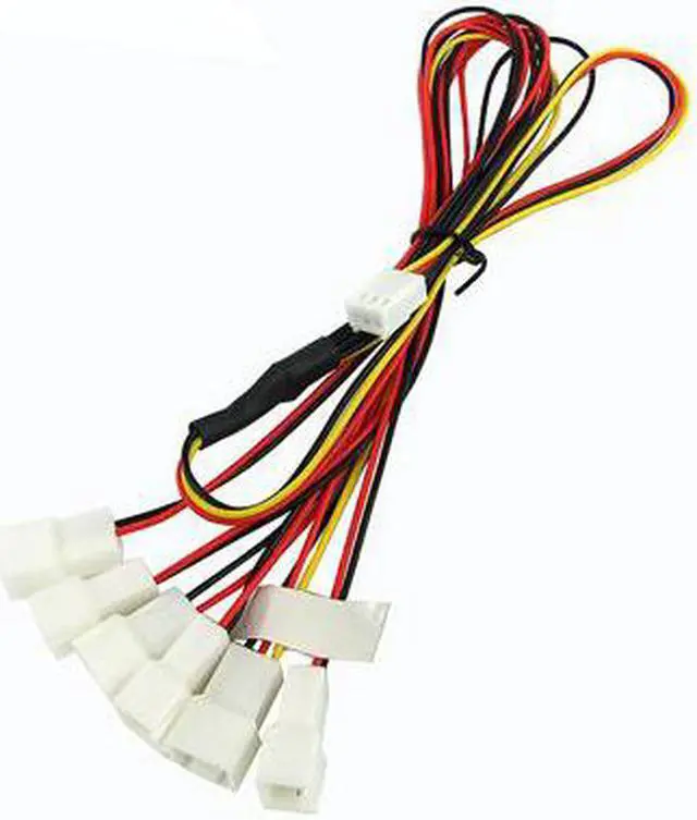 Main image of Phobya 3-Pin Fan to 6x 3-Pin Fan Breakout Cable - 60cm (81048)