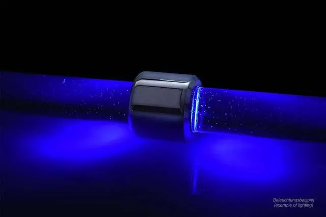 Main image of Alphacool Aurora HardTube LED Ring 13mm Chrome - Blue (15326)