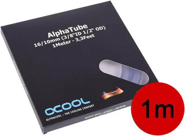 Main image of Alphacool Tubing AlphaTube HF 16/10 (3/8"ID) - Clear 1m (3.3ft) Retailbox (18574)