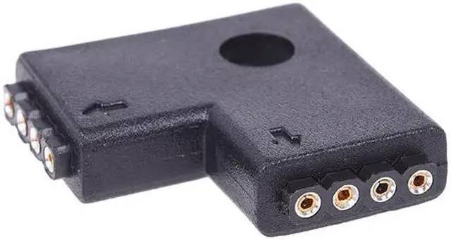 Alt view image 2 of 3 - Alphacool Aurora LED RGB Connector 90° - Black (15344)
