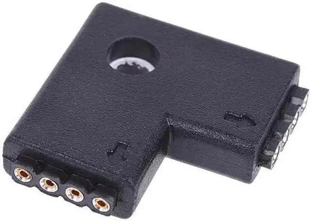 Main image of Alphacool Aurora LED RGB Connector 90° - Black (15344)