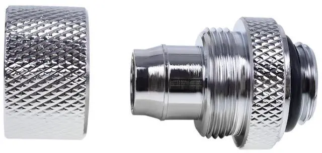 Alt view image 3 of 3 - Alphacool Eiszapfen 1/2" ID x 3/4" OD G1/4 Compression Fitting - Chrome (17239)