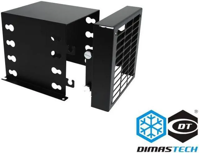 Alt view image 3 of 4 - DimasTechÂ® HD Support 3.5", Special, 4 Slot, with 120mm Graphite Black Frontal Fan Support (BT178)