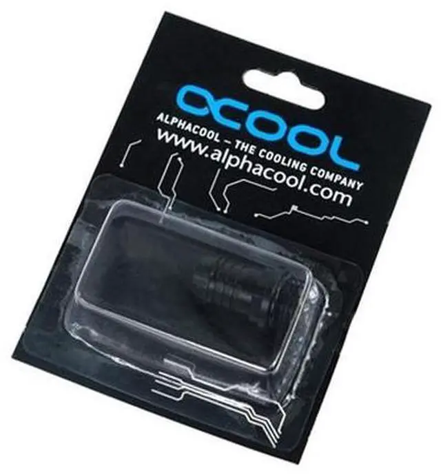 Alt view image 3 of 3 - Alphacool G1/4 1/2" (13mm) Barbed Fitting with O-Ring "FatBoy" - Deep Black (17090)