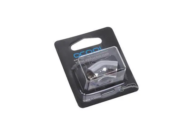 Alt view image 3 of 3 - Alphacool G1/4 Female to Female 45 Degree Adapter Fitting - Chrome (17190)