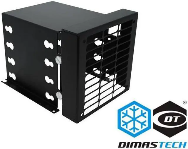 Main image of DimasTechÂ® HD Support 3.5", Special, 4 Slot, with 120mm Graphite Black Frontal Fan Support (BT178)