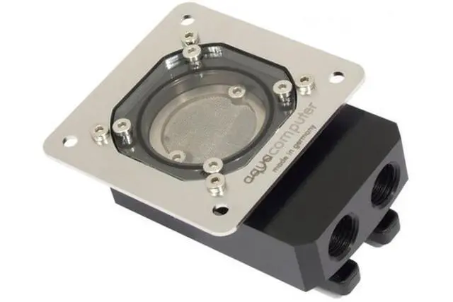 Main image of Aquacomputer Filter with stainless steel mesh, ball valves and mounting plate G1/4 (34018)