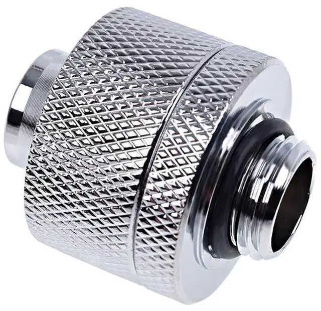 Main image of Alphacool Eiszapfen 1/2" ID x 3/4" OD G1/4 Compression Fitting - Chrome (17239)