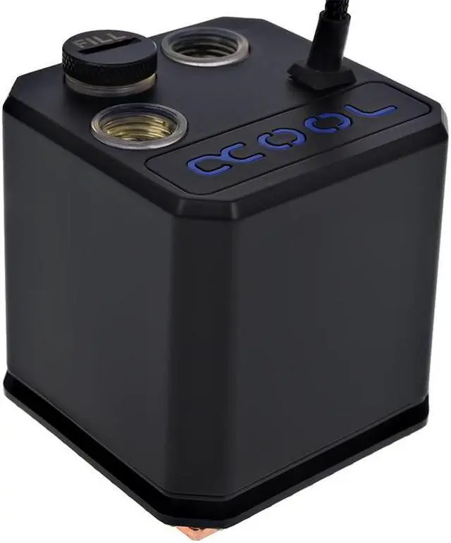 Alt view image 11 of 11 - Alphacool Eisbaer (Solo) CPU Water Block and Pump, Black