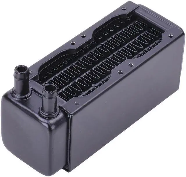 Alt view image 7 of 7 - Alphacool NexXxos XT45 Full Copper Radiator 80, 40mm x 2, Dual Fan, Black