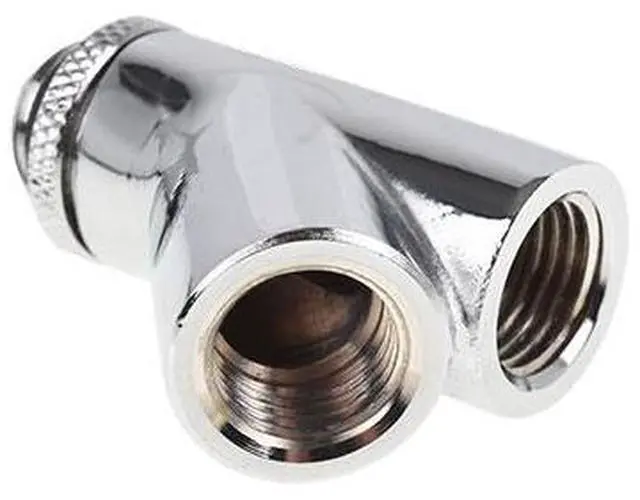 Main image of Alphacool Eiszapfen Y-Connector 45° Rotatable G1/4 Outer Thread to 2x G1/4 Inner Thread - Chrome (17400)