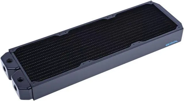Alt view image 14 of 14 - Alphacool NexXxos XT45 Full Copper Radiator 420, 140mm x 3, Triple Fan, Black