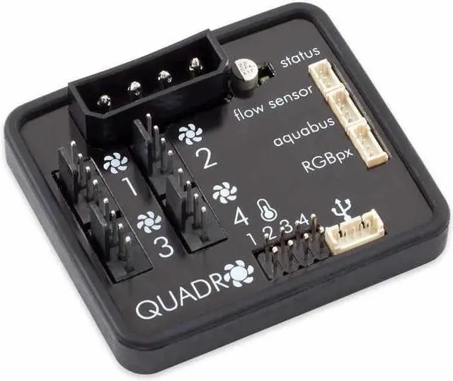Main image of Aquacomputer QUADRO Fan Controller for PWM-Fans (53256)