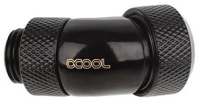 Alt view image 3 of 3 - Alphacool Eiszapfen 13mm HardTube Compression Fitting 45° Rotatable G1/4 - Knurled - Deep Black (17407)