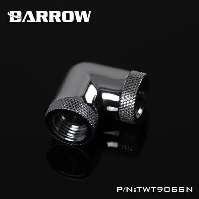 Alt view image 2 of 2 - Barrow G1/4" 90 Degree Female to Female Dual Rotary Angled Adaptor Fitting - Silver (TWT90SSN-Silver)