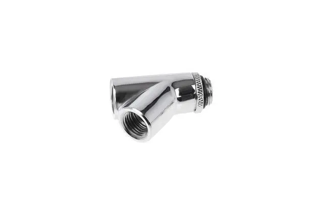 Alt view image 2 of 3 - Alphacool Eiszapfen Y-Connector 45° Rotatable G1/4 Outer Thread to 2x G1/4 Inner Thread - Chrome (17400)