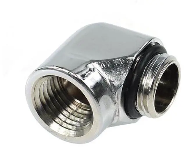 Main image of Alphacool G1/4 Male to Female L-Connector - Chrome (17044)