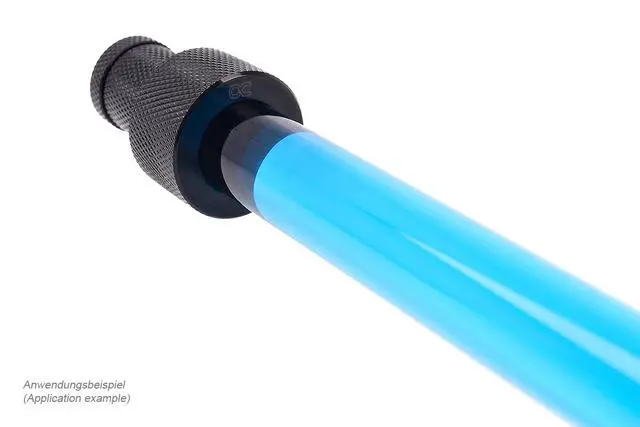 Alt view image 5 of 6 - Alphacool 16/11mm 90° Borosilicate Glass HardTube - 20/40cm (18500)