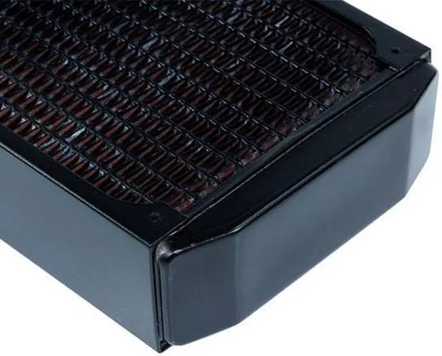 Alt view image 3 of 10 - Alphacool NexXxos XT45 Full Copper Radiator 480, 120mm x 4, Quad Fan, Black