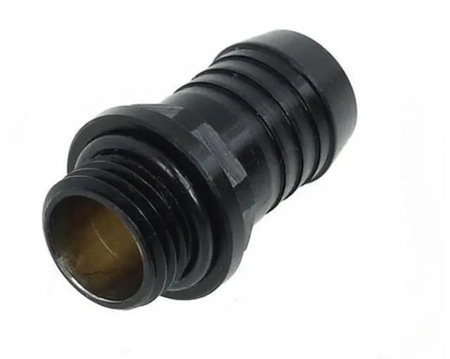 Alt view image 2 of 3 - Alphacool G1/4 1/2" (13mm) Barbed Fitting with O-Ring "FatBoy" - Deep Black (17090)