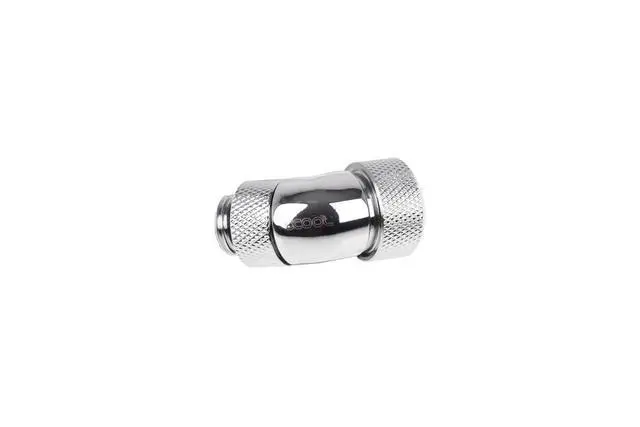 Alt view image 3 of 3 - Alphacool Eiszapfen 13mm HardTube Compression Fitting 45° Rotatable G1/4 - Knurled - Chrome (17406)