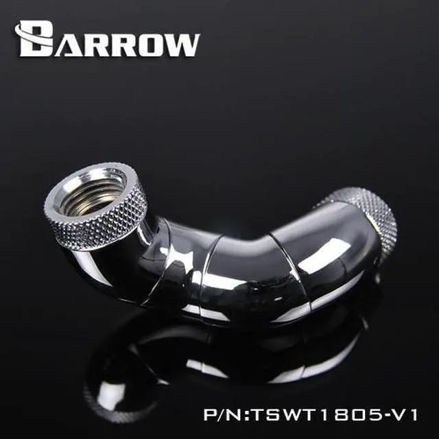 Alt view image 2 of 4 - Barrow G1/4" 180 Degree Male to Female Penta Rotary Snake Adaptor - Silver (TSWT1805-V1-Silver)