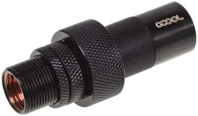 Alt view image 3 of 3 - Alphacool HF G1/4" Quick Release Fitting with Bulkhead, Deep Black