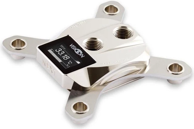 Alt view image 6 of 12 - Aquacomputer Cuplex Kryos NEXT with VISION, Intel CPU, Nickel/Nickel