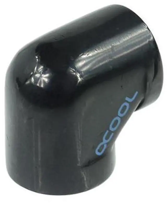 Alt view image 2 of 3 - Alphacool G1/4 Female to Female L-Connector - Black (17042)