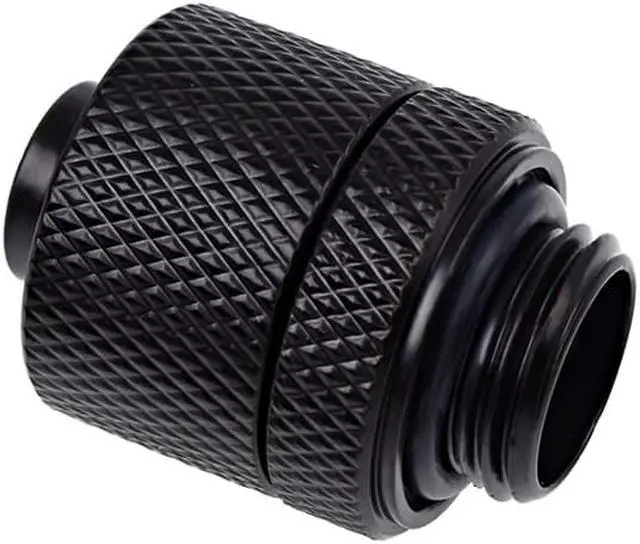 Alt view image 6 of 7 - Alphacool Eiszapfen 3/8" ID x 1/2" OD G1/4 Compression Fitting - Black Sixpack (17228)