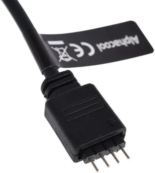 Alt view image 12 of 15 - Alphacool Aurora HardTube LED Ring for 13mm OD Tubing, Deep Black, RGB LEDs