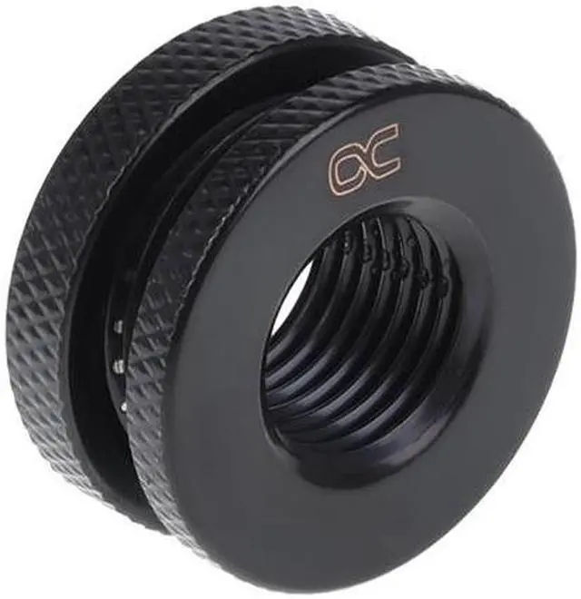 Alt view image 4 of 5 - Alphacool G1/4" Bulkhead Connector Fitting, Short Version, Deep Black