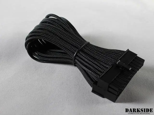Alt view image 2 of 3 - Darkside 24-Pin ITX 7" (20cm) HSL Single Braid Extension Cable - Jet Black (DS-0633)