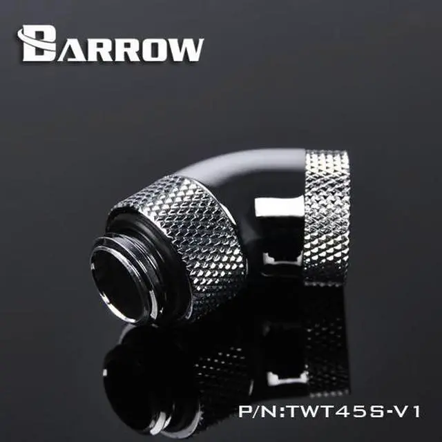 Alt view image 2 of 2 - Barrow G1/4" 45 Degree Dual Rotary Adaptor Fitting - Silver (TWT45S-V1-Silver)
