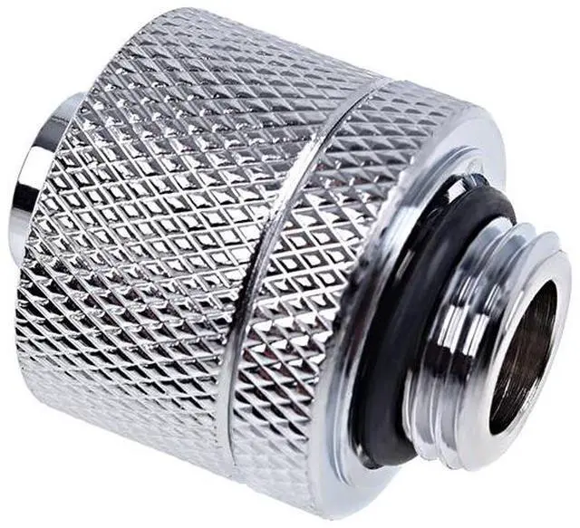 Alt view image 3 of 4 - Alphacool Eiszapfen 3/8" ID x 5/8" OD G1/4 Compression Fitting - Chrome Sixpack (17235)