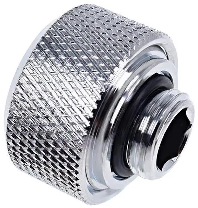 Alt view image 2 of 3 - Alphacool Eiszapfen 16mm G1/4" HardTube Knurled Compression Fitting - Chrome (17265)