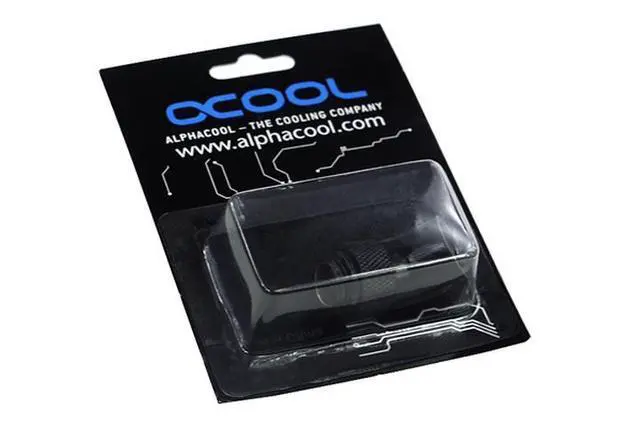 Alt view image 3 of 3 - Alphacool G1/4 Revolvable 45° Male to Female Angled Adaptor - Black (17051)