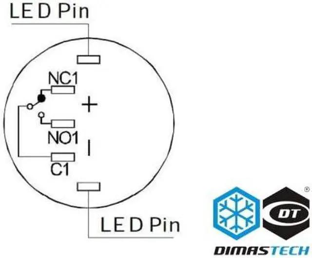 Alt view image 6 of 6 - DimasTech® 16mm Vandal Resistant "Latching" Bulgin Switch - Silver Housing - Green LED (PD006)