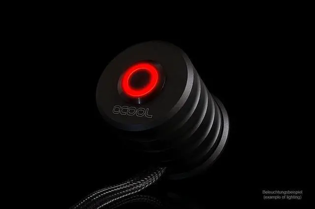 Alt view image 2 of 6 - Alphacool Powerbutton Taster - Deep Black (17428)