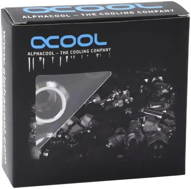 Alt view image 5 of 9 - Alphacool Eiszapfen PRO HardTube G1/4" Fitting, 16mm OD, Chrome, 6-pack
