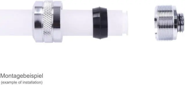 Alt view image 4 of 9 - Alphacool Eiszapfen PRO 13mm HardTube Fitting G1/4 - Six Pack - Chrome (17474)