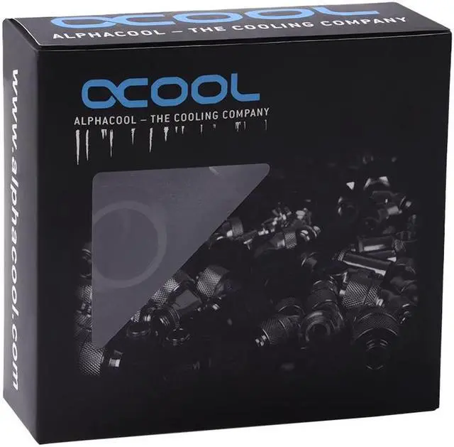 Alt view image 5 of 9 - Alphacool Eiszapfen PRO HardTube fitting G1/4, 16mm OD, Deep Black, 6-pack