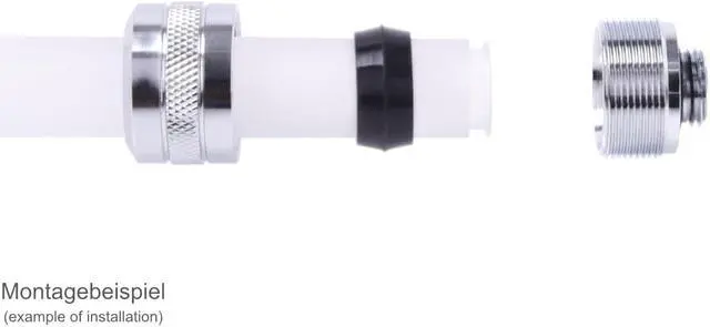 Alt view image 4 of 9 - Alphacool Eiszapfen PRO HardTube G1/4" Fitting, 16mm OD, Chrome, 6-pack