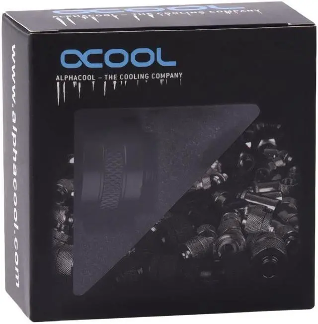 Alt view image 4 of 7 - Alphacool Eiszapfen PRO 13mm HardTube Fitting G1/4 - Deep Black (17471)