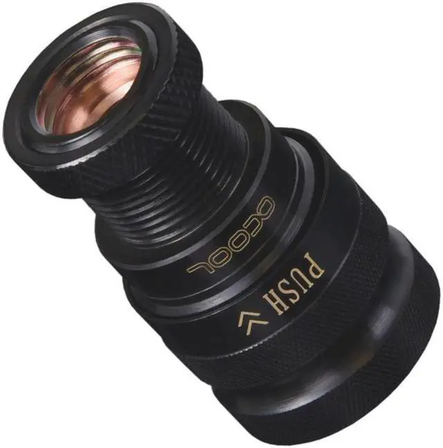 Alt view image 2 of 4 - Alphacool Eiszapfen Quick Release Female Bulkhead G1/4 Inner Thread - Deep Black (17459)