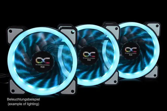 Alt view image 3 of 14 - Alphacool Eiszyklon Aurora LUX Digital RGB - 3 Pack - (120x120x25mm) (24804)