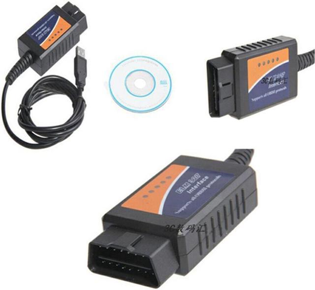 ELM327 USB Interface OBDII OBD2 Diagnostic Auto Car Scanner Scan Tool Cable  V1.5 ELM327 OBD2 OBDII CAN-BUS Auto Car USB Interface Diagnostic Scanner 